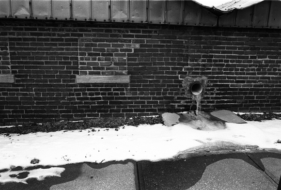 Brick Wall and Snow